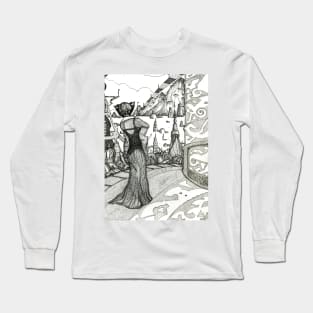 Planet XYZ  [Pen Drawn Fantasy Figure Illustration] Long Sleeve T-Shirt